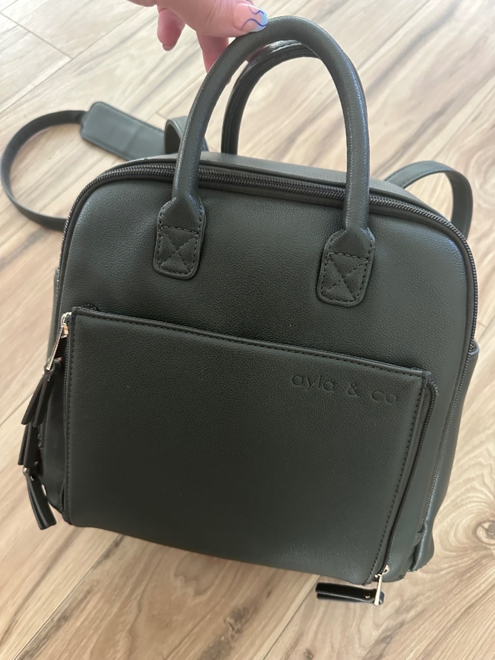 Ayla & Co Mini Diaper Bag Olive